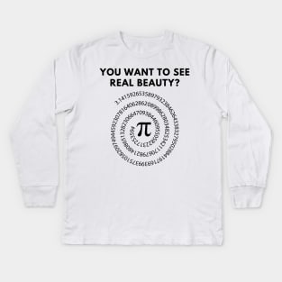 Number Pi: Real Beauty Kids Long Sleeve T-Shirt